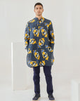 Salmon Blue Ganganagery Kurta