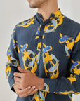 Salmon Blue Ganganagery Kurta