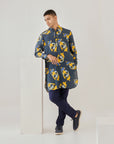 Salmon Blue Ganganagery Kurta