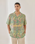 Shaye Green Floral Oversize Shirt For Men