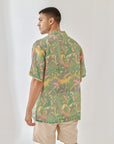 Shaye Green Floral Oversize Shirt For Men