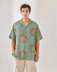 Octopus Vulgaris Sea Green Sea Green Oversize Shirt