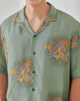 Octopus Vulgaris Sea Green Sea Green Oversize Shirt