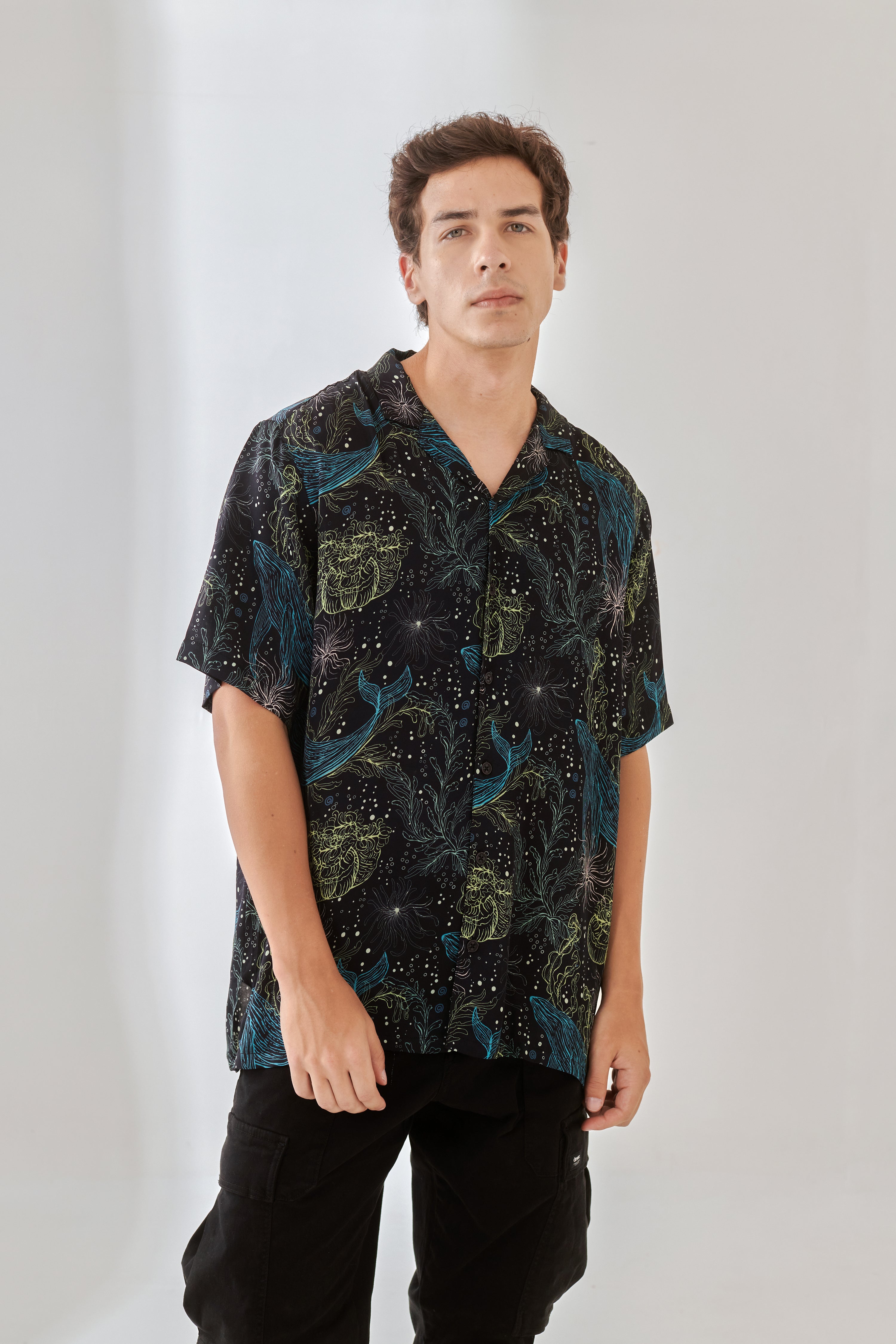 Seawhale Black Pastel Oversize Shirt