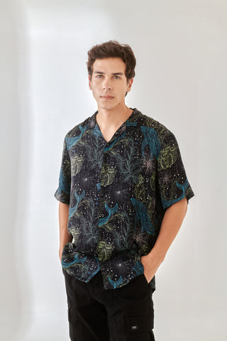 Seawhale Black Pastel Oversize Shirt