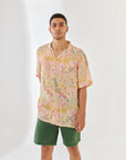Shaye Cream Oversize Hawaiian Collar Shirt
