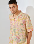 Shaye Cream Oversize Hawaiian Collar Shirt