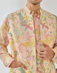 Shaye Cream Floral Kurta Bandi Set
