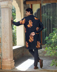 Floral Night Zipper Kurta