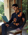 Floral Night Zipper Kurta