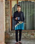 Midnight Teal Harmony Ganganagry Kurta