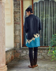Midnight Teal Harmony Ganganagry Kurta