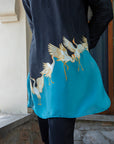 Midnight Teal Harmony Ganganagry Kurta