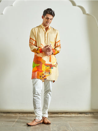Beige City Ganganagery Kurta
