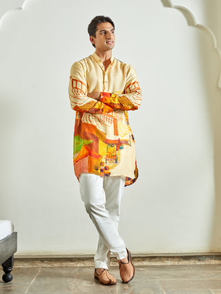 Beige City Ganganagery Kurta