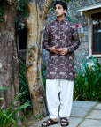 Cerulean Petal Brown Ganganagery Kurta