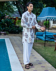 Vintage Garden White Ganganagry Kurta
