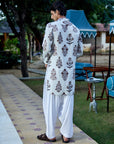Vintage Garden White Ganganagry Kurta