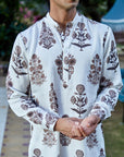 Vintage Garden White Ganganagry Kurta