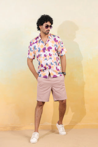 Tropical Bloom Relaxed Fit Cuban Collar Shirt
