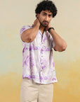 Moon Swirl Relaxed Fit Cuban  Shirt