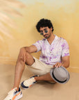 Moon Swirl Relaxed Fit Cuban  Shirt
