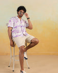 Moon Swirl Relaxed Fit Cuban  Shirt