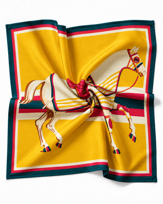 Golden Gallop Pocket Square