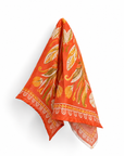 Orange Botanical Bloom Pocket Square