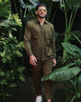 Olive Green CO-ORD Set For Men