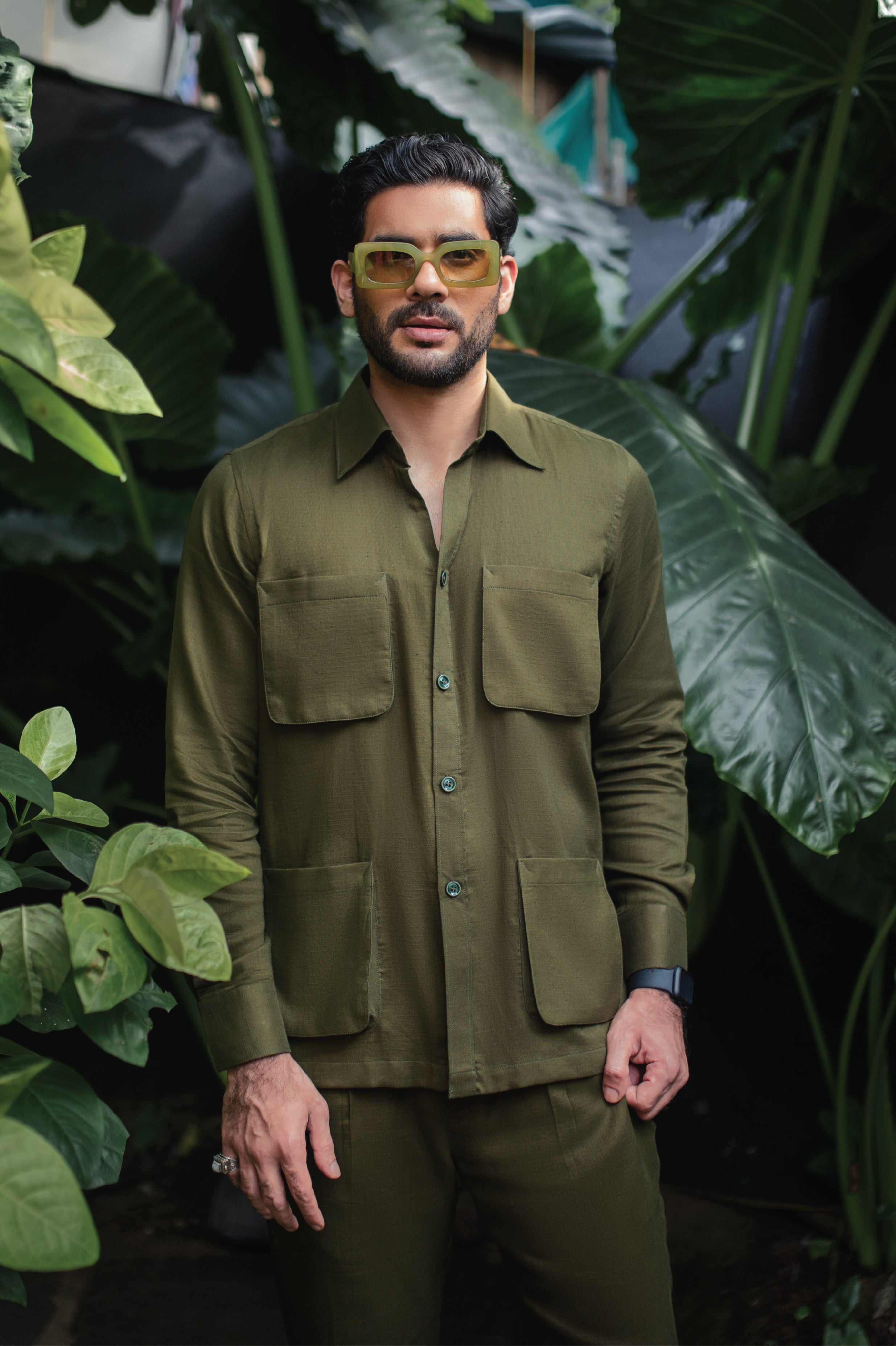 Olive Green CO-ORD Set For Men