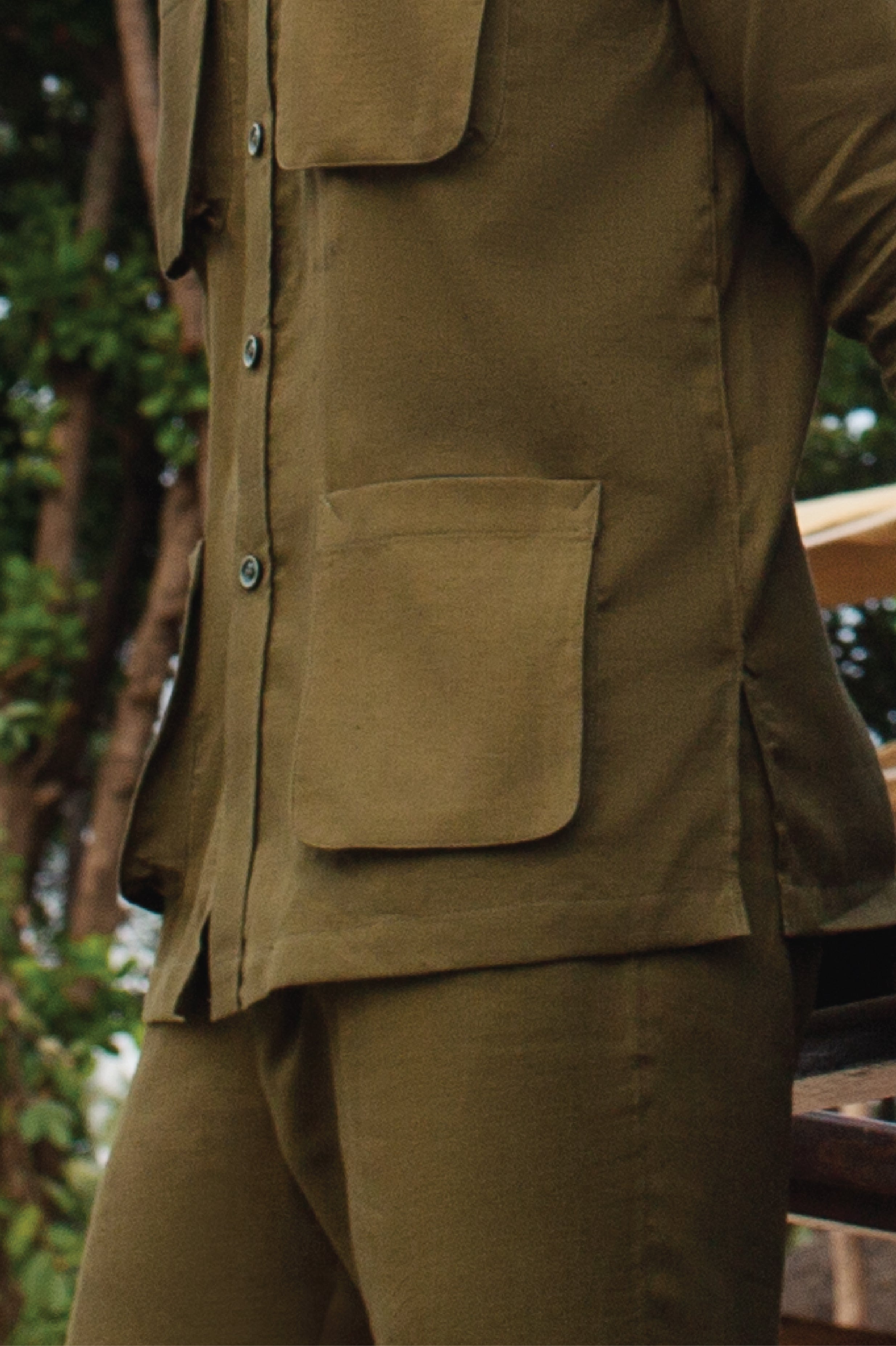 Olive Green CO-ORD Set For Men