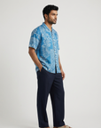 Porcelain Blue Relaxed Fit Cuban Shirt