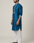 Royal Teal Embroidered Kurta