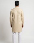Beige Solid Ganganagery Kurta