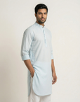 Sky Blue Solid Ganganagry  Kurta