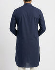 Navy Blue Solid Ganganagry Kurta