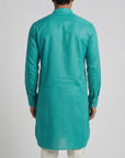 Teal Green Solid Ganganagry Kurta