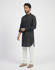 Classic Black Solid Ganganagry  Kurta