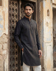 Classic Black Solid Ganganagry  Kurta