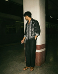 Midnight Paisley Oxford Collar Shirt