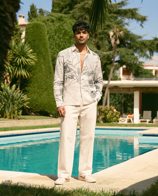Ivory Botanica Oxford Collar Shirt