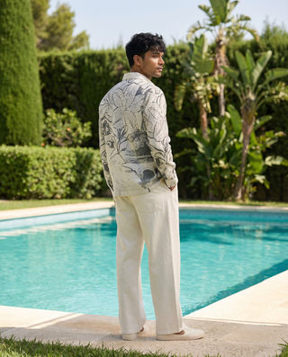 Ivory Botanica Oxford Collar Shirt