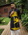 Palm Oasis Black Zipper Kurta