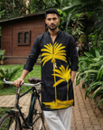 Palm Oasis Black Zipper Kurta