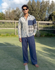 Indigo Patch Oxford Collar Shirt