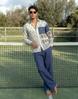 Indigo Patch Oxford Collar Shirt