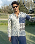 Indigo Patch Oxford Collar Shirt