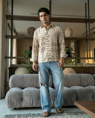 Desert Patch Oxford Collar Shirt