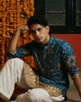 Jaigarh Festive Blue Ganganagery Kurta